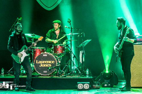 Laurence Jones & his band on stage at The Apex