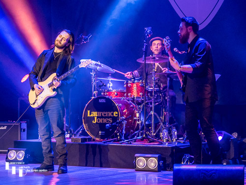 Laurence Jones & his band on stage at The Apex