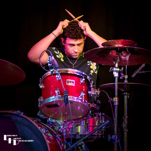Ollie on drums