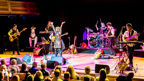 Toyah & her band on stage at The Apex