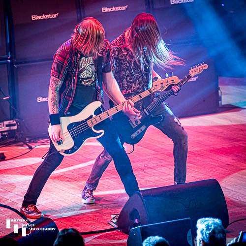 Black Spiders: James 'Roadrunner' Evans on guitar, Adam 'The Fox' Irwin on bass