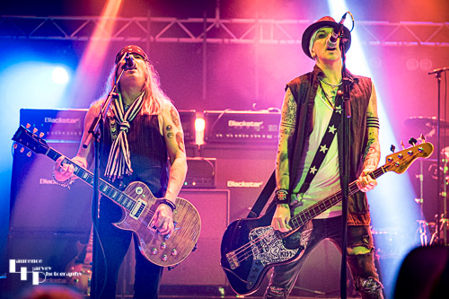 Takeaway Thieves: Adam Hall on bass & vocals, Neil Hunter on rhythm guitar & vocals