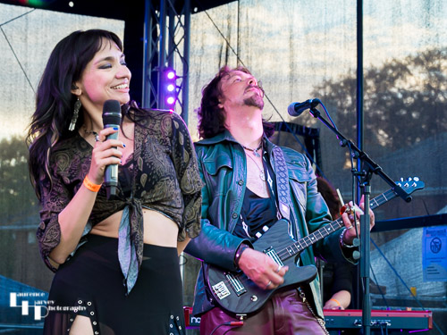 Grace Bond on vocals, Aaron Bond on guitar & vocals