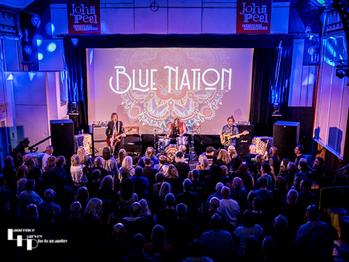 Blue Nation on stage at The John Peel Centre