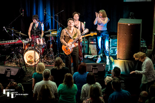 The Cinelli Brothers on stage at The John Peel Centre, joined by members of the audience