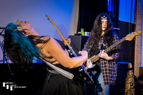 MeMe Detroit on vocals & guitar, Georgia Hardy on bass