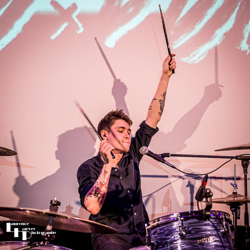 Kallum McEwen on drums