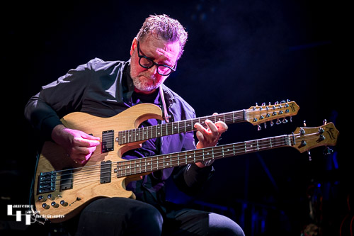 Jonas Reingold on twin neck bass & guitar