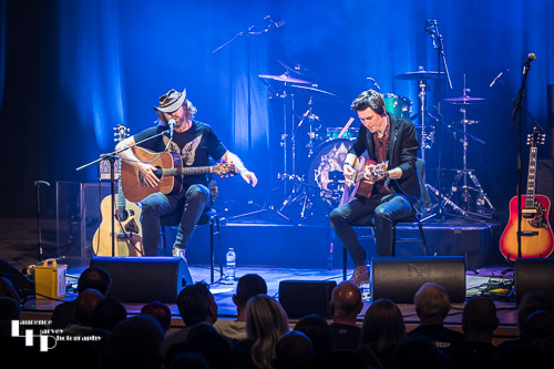 Tom Moriarty & Ryan Robinson on stage at The Apex