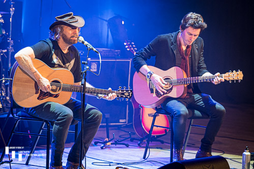 Tom Moriarty & Ryan Robinson on stage at The Apex