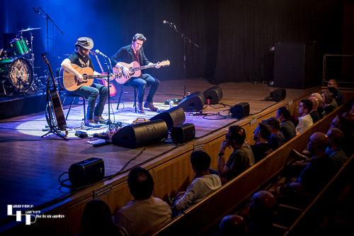 Tom Moriarty & Ryan Robinson on stage at The Apex
