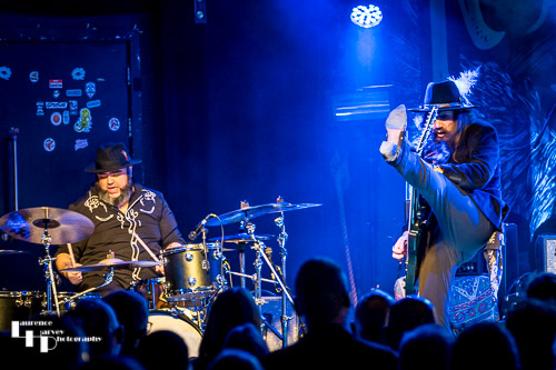 Arran Day on guitar, Dan Southall on drums