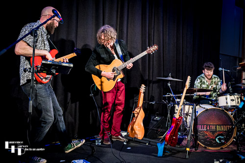 Wille Edwards on guitar, Harry Mackaill on bass, Zac O'Loughlin on drums
