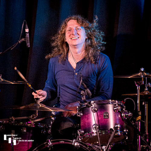 Kev Hickman on drums