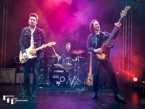 Aynsley Lister & his band on stage at Norwich Arts Centre