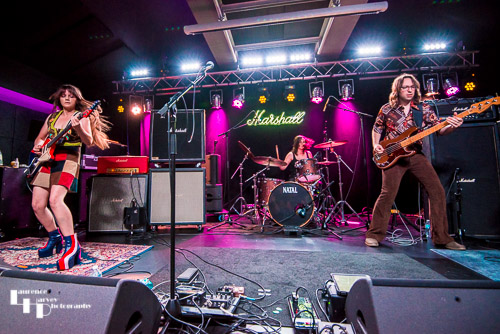 Arielle & her band on stage at Marshall Studios