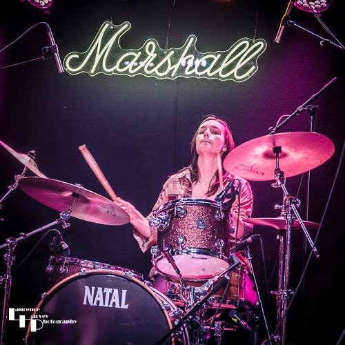 Emma Taylor on drums