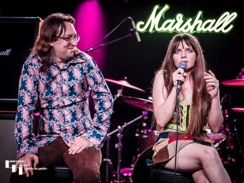 Arielle during Q&A session, accompanied by Devin North