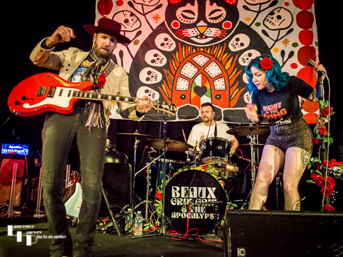 Beaux Gris Gris & The Apocalypse on stage at The John Peel Centre