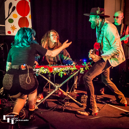 Beaux Gris Gris & The Apocalypse on stage at The John Peel Centre