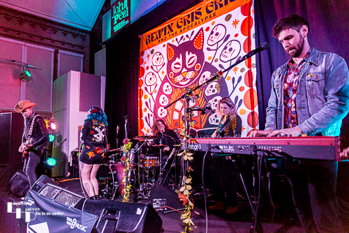 Beaux Gris Gris & The Apocalypse on stage at The John Peel Centre