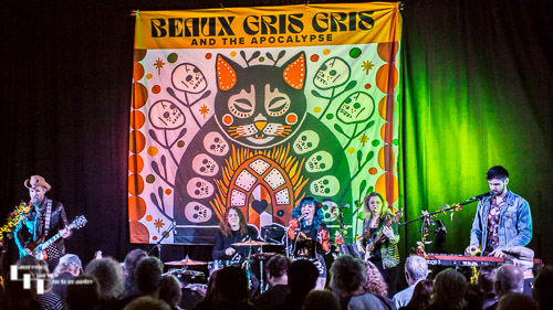 Beaux Gris Gris & The Apocalypse on stage at The John Peel Centre