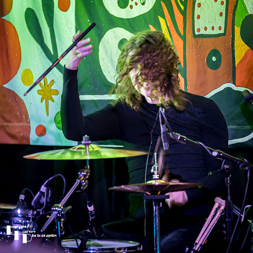 Kev Hickman on drums