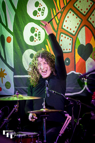 Kev Hickman on drums