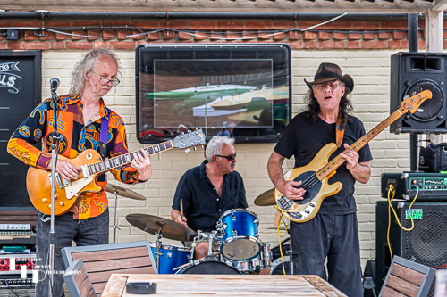 Burnt Ice on stage at Dereham Blues Festival