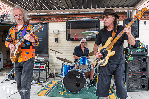 Burnt Ice on stage at Dereham Blues Festival