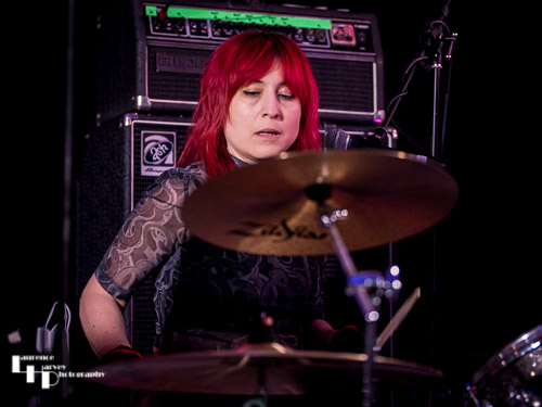 Caroline Helbert on drums