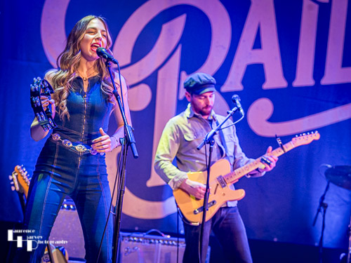 Demi Marriner on backing vocals & tambourine, Joe Wilkins on guitar
