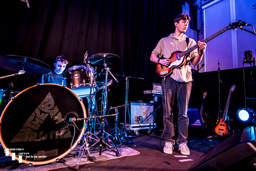 Oliver on bass, Daniel on drums