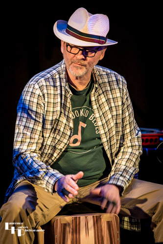 Mark Jones on Cajon drum