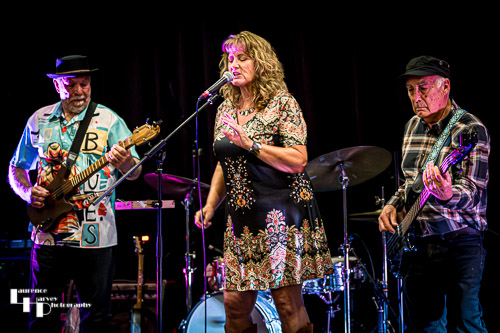 Chrissy Sands on vocals, Rob Sands on guitar & Miles Steeden on bass