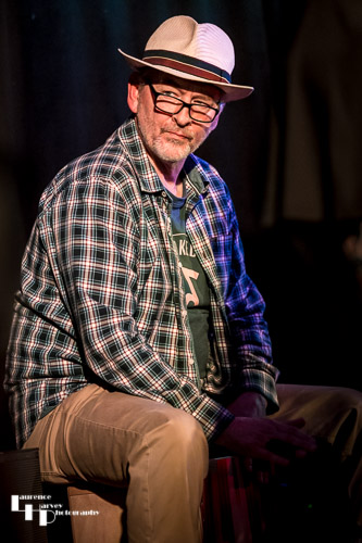 Mark Jones on Cajon drum
