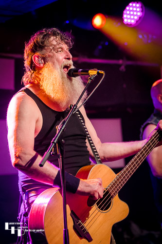 Jake 'Bakesnake' Byers on acoustic bass guitar