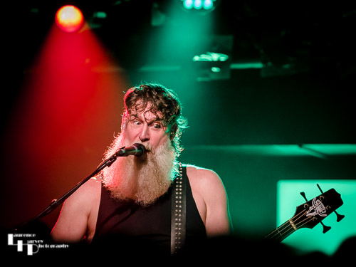 Jake 'Bakesnake' Byers on acoustic bass guitar