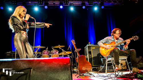 Laura Evans & Will Edmunds on stage at The Apex