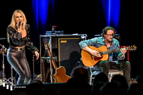 Laura Evans & Will Edmunds on stage at The Apex