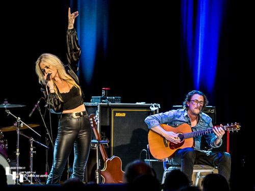 Laura Evans & Will Edmunds on stage at The Apex