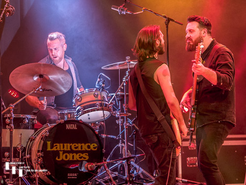 Laurence Jones & his band on stage at The Apex