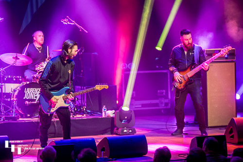 Laurence Jones & his band on stage at The Apex