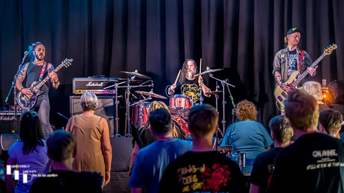 Molly Karloff on stage at The John Peel Centre