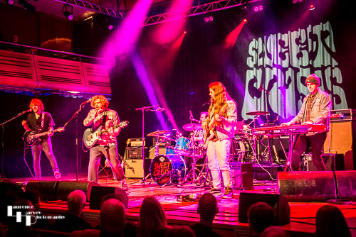 Sweet Crisis on stage at The Apex