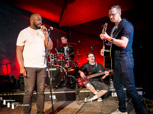 Steppers Division on stage with guest at The Banham Barrel