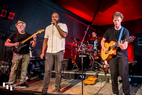 Steppers Division on stage with guest at The Banham Barrel