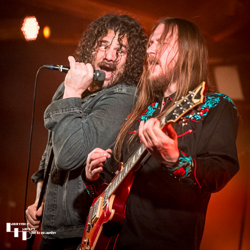 Nathan Hunt on vocals, Derrick Shipp on lead guitar