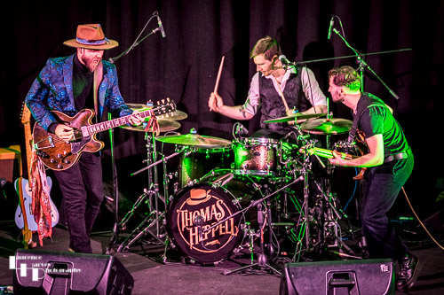 Thomas Heppell & his band on stage at The John Peel Centre