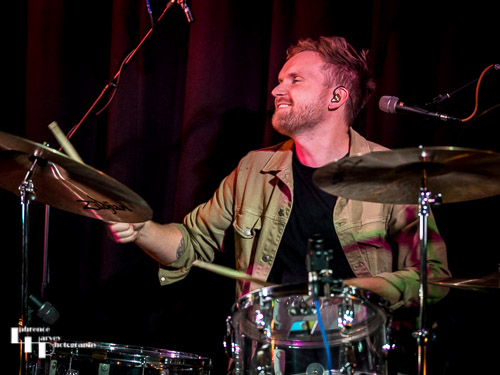 Joe Harris on drums